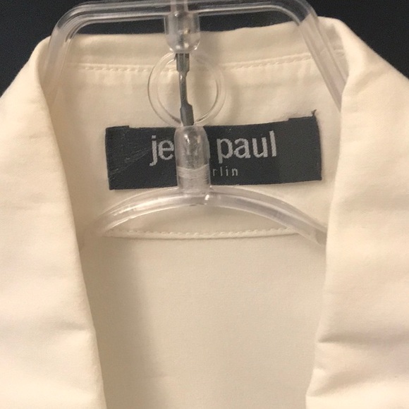 Jean Paul Berlin White Button Down Shirt with Ruffle Panels - Picture 3 of 4